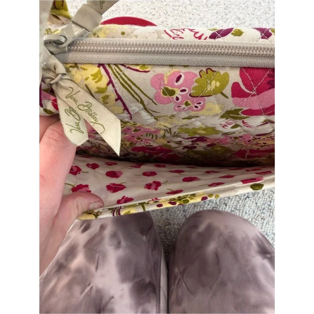 Vera Bradley English Rose Quilted Laptop Messenger Bag in Make Me Blush